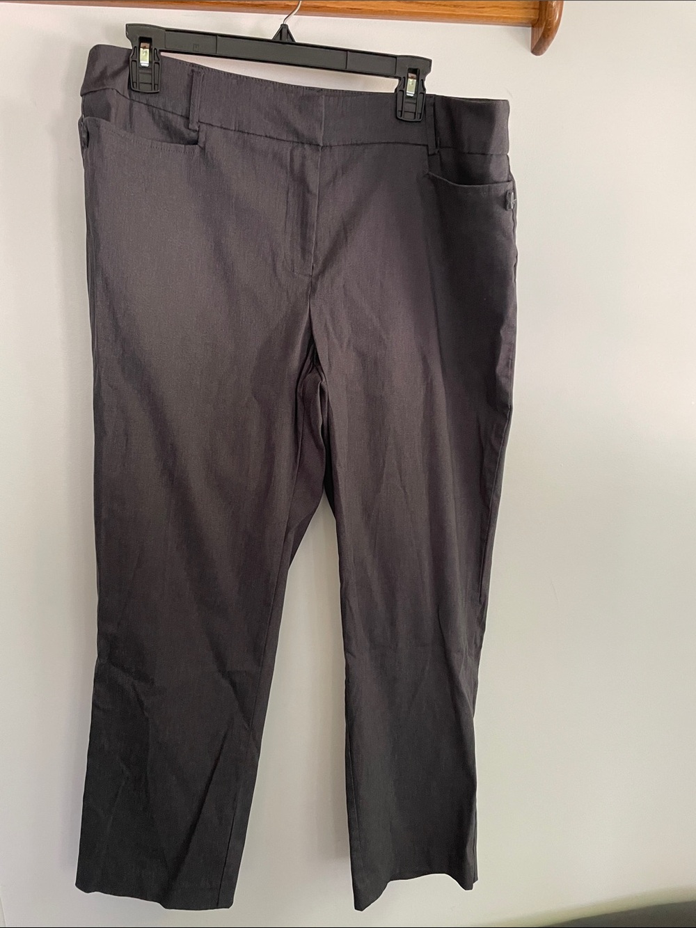 Lane Bryant dark gray Straight Leg Stretch Pants